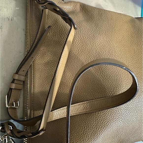 Coach 2Way Bag Abby Duffle Cognac Goldtone F31507 Leather Hobo + Crossbody Strap - Picture 11 of 15
